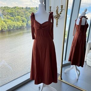 Corset sweetheart dress with tie straps